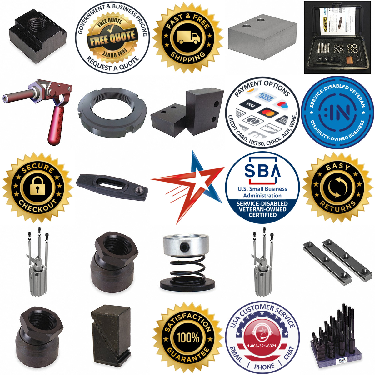 A selection of Machine Clamp Parts and Accessories products on GoVets