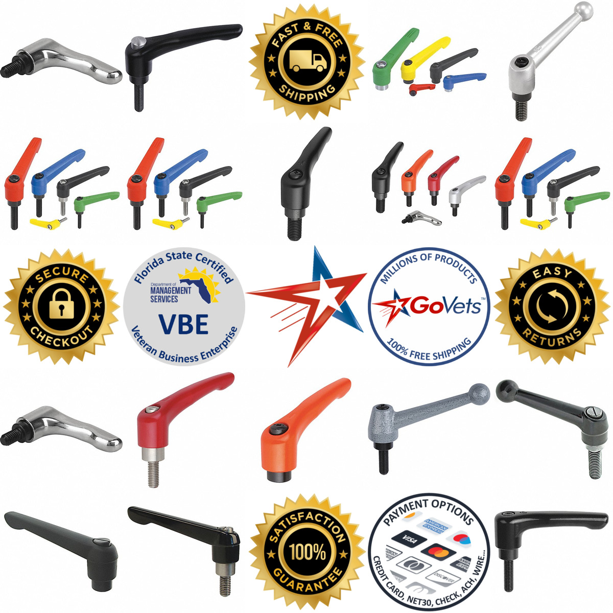 A selection of Adjustable Machine Handles products on GoVets