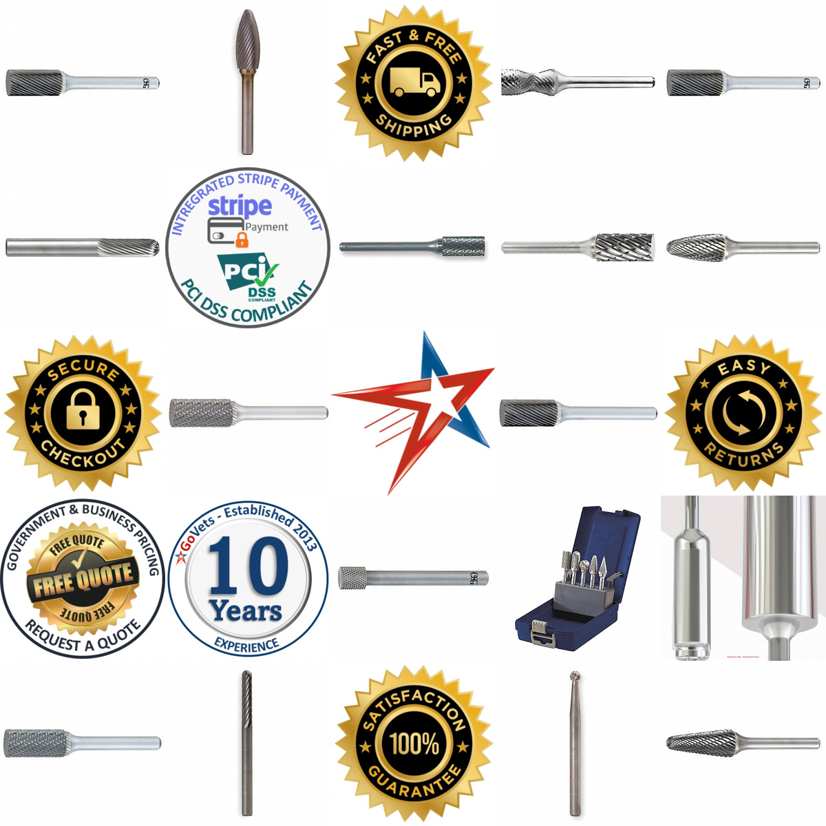 A selection of Cylinder Burs sa products on GoVets