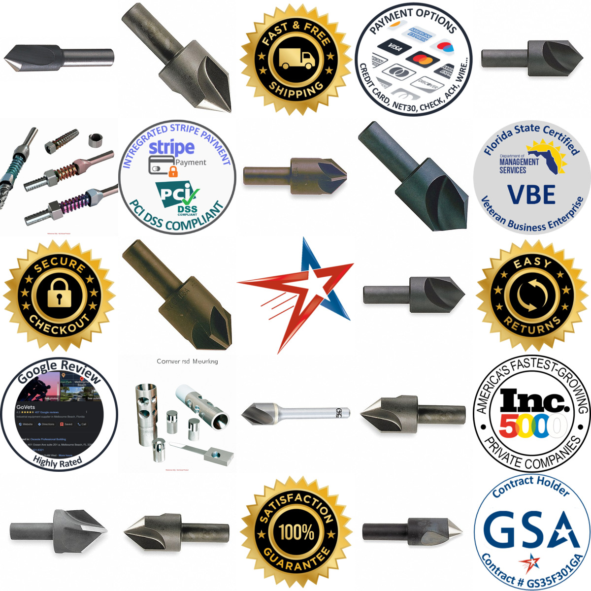A selection of Countersinks products on GoVets