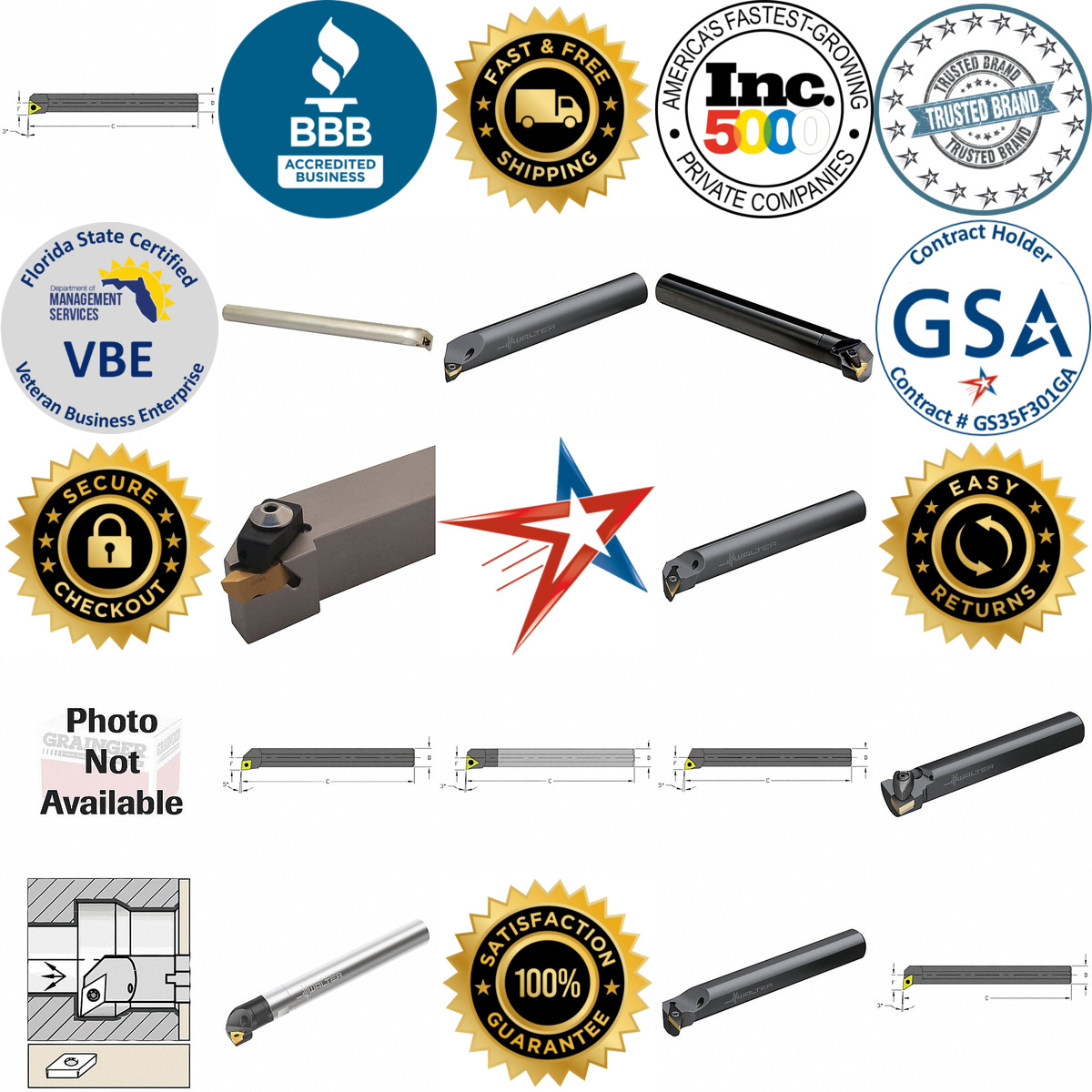 A selection of Indexable Boring Bars products on GoVets
