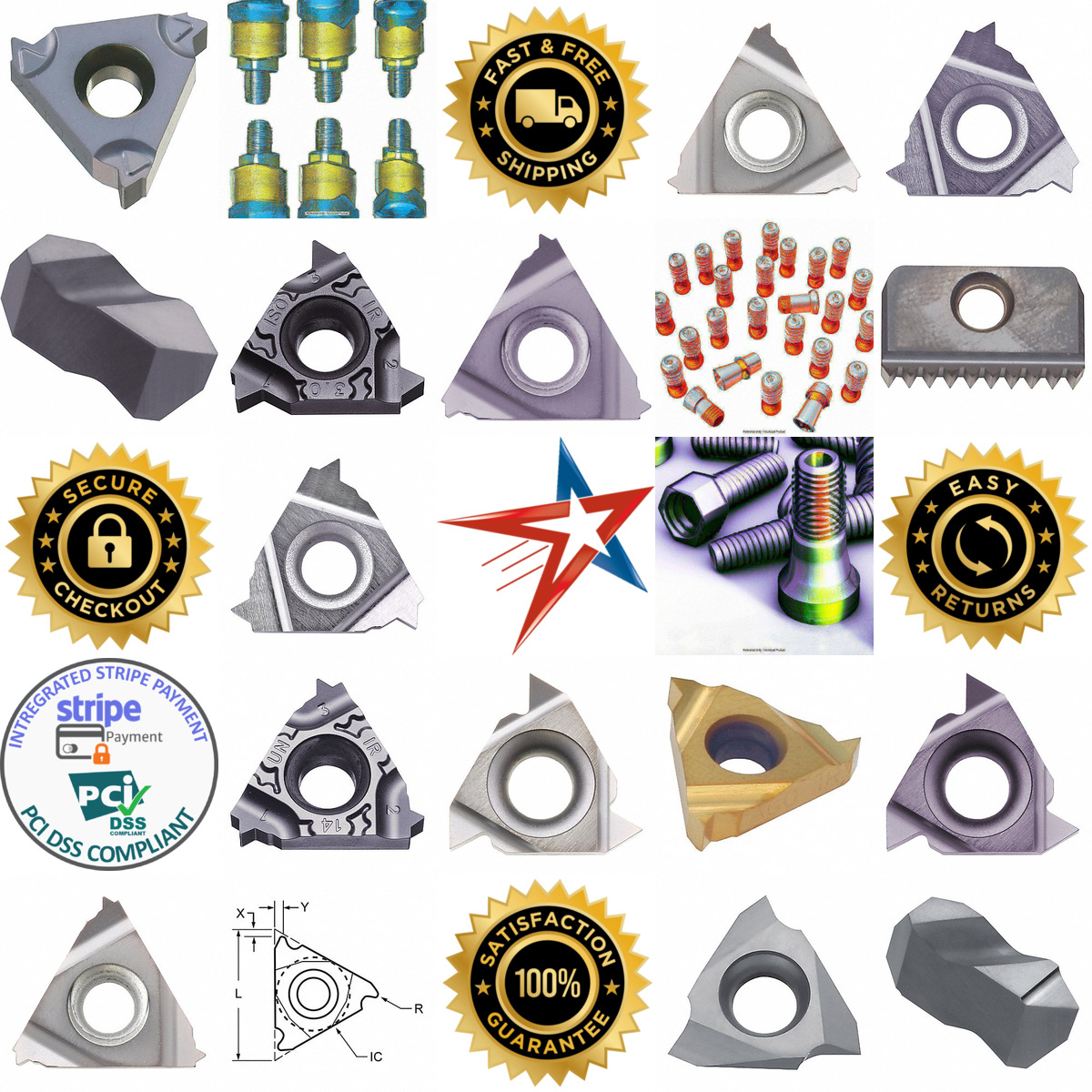 A selection of Indexable Thread Turning Inserts products on GoVets