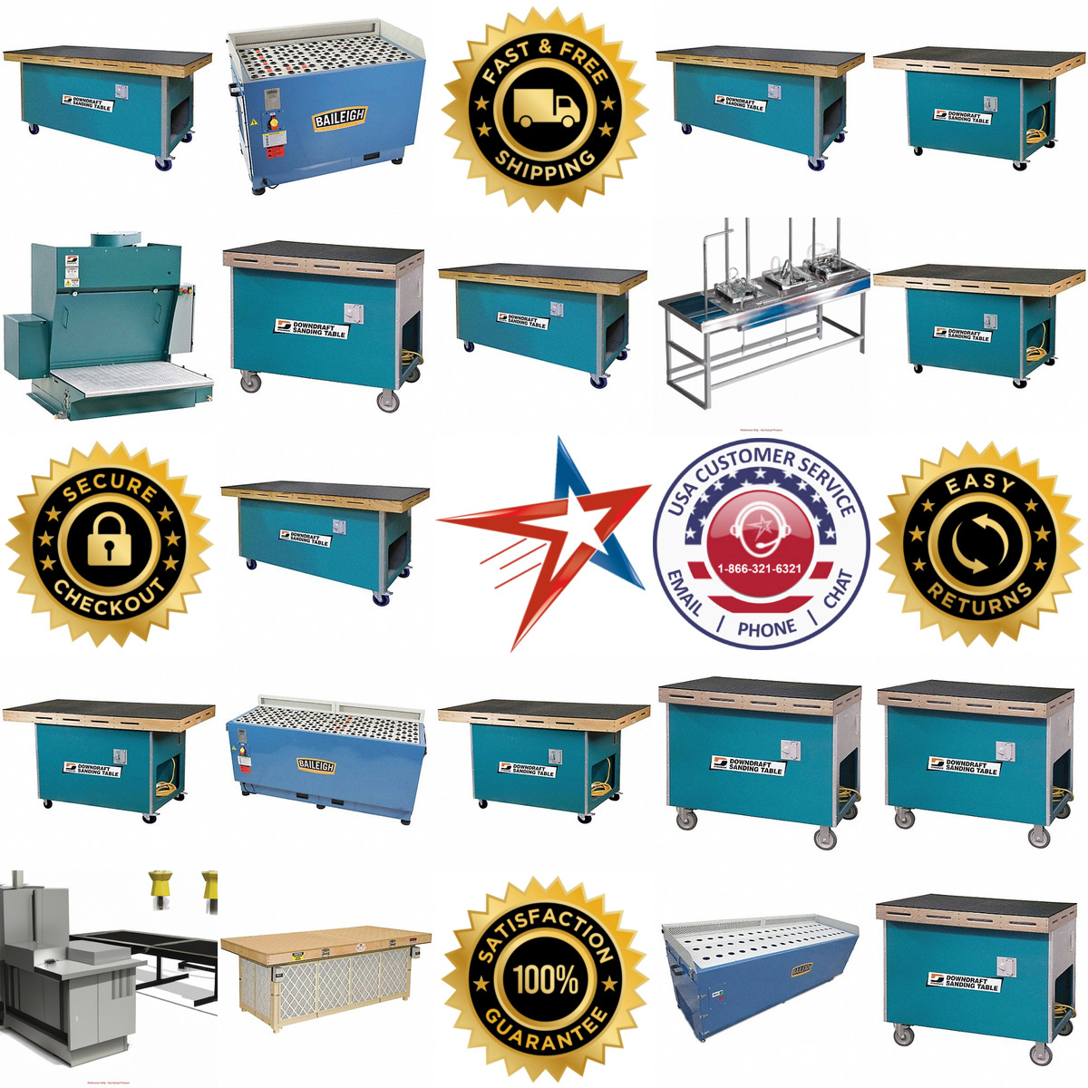 A selection of Downdraft Tables products on GoVets