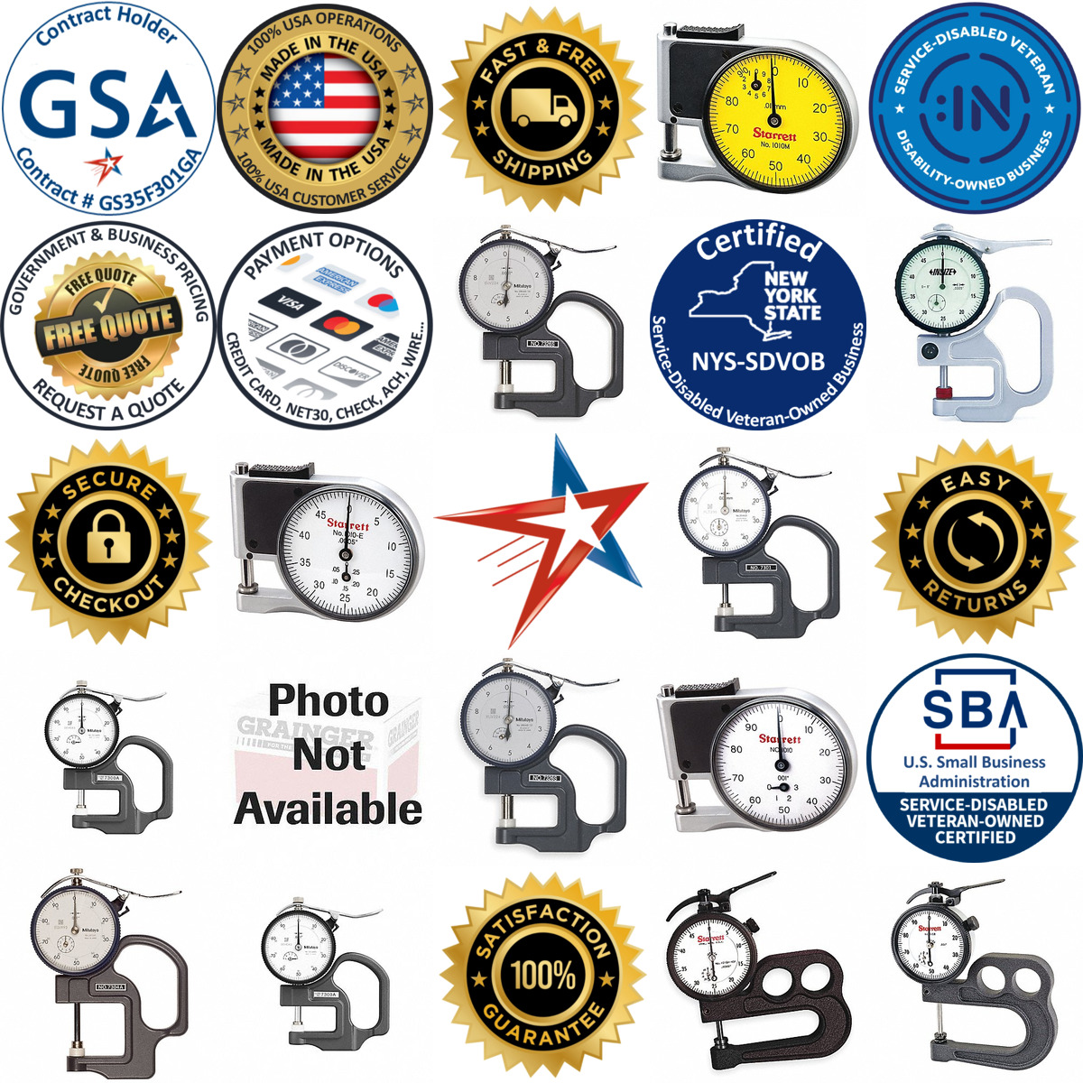 A selection of Dial Thickness Gauges products on GoVets