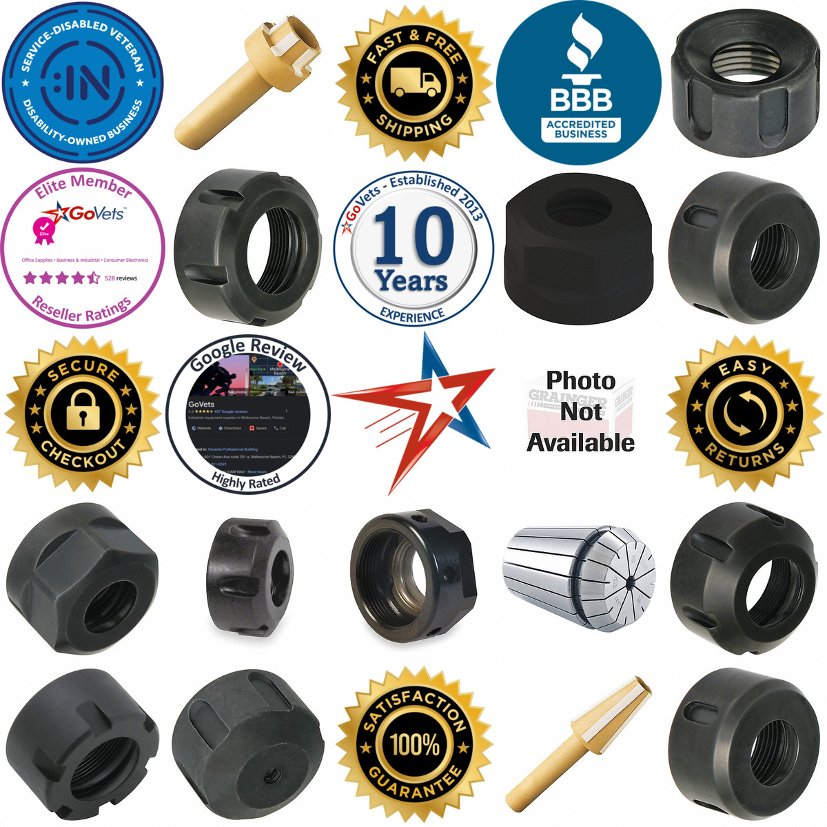 A selection of Collet Chuck Nuts products on GoVets
