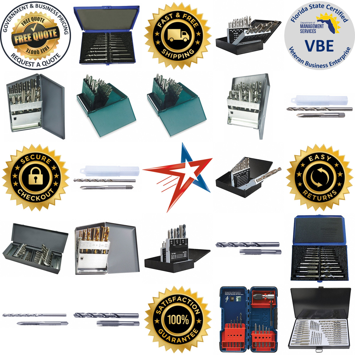 A selection of Drill Bit and Tap Sets products on GoVets
