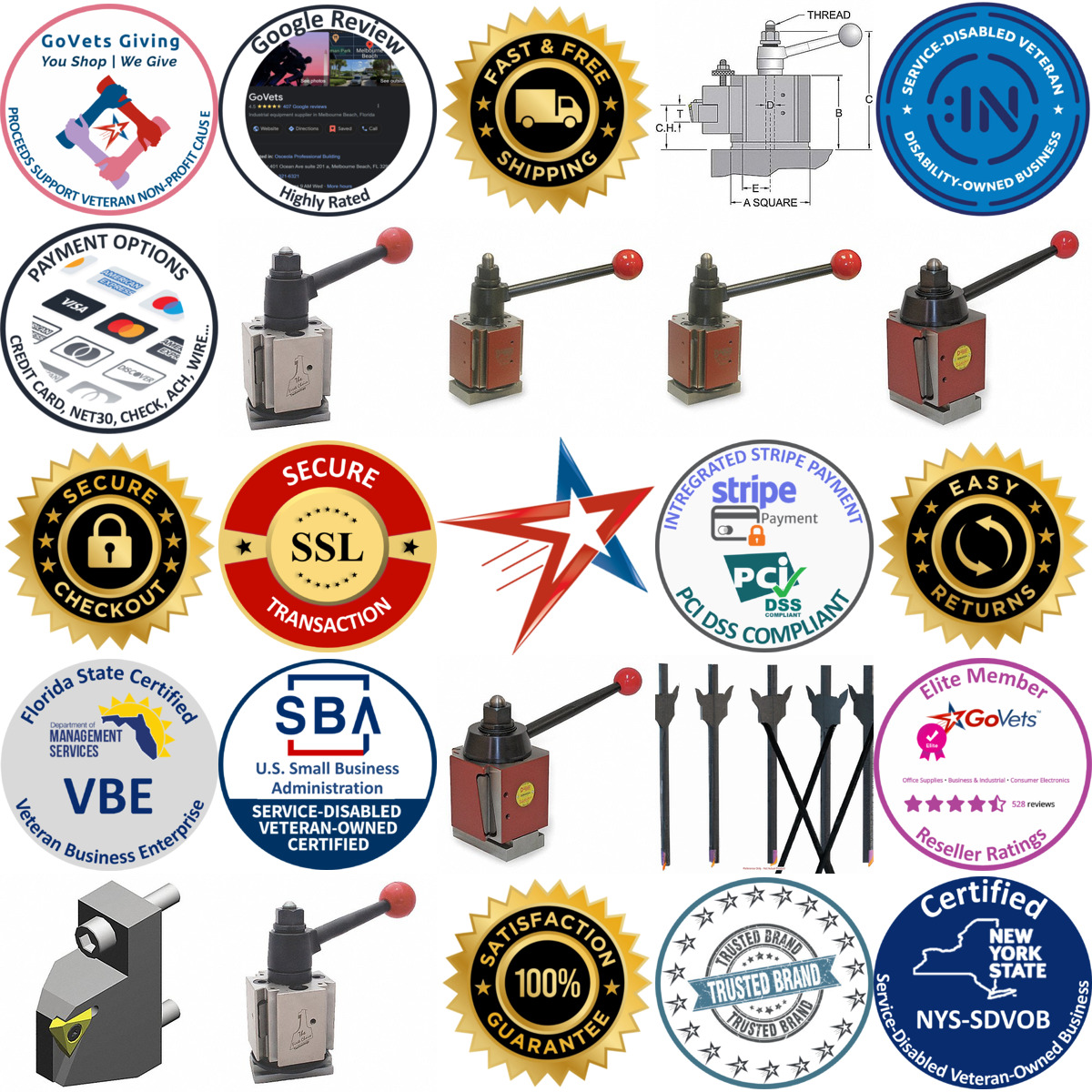 A selection of Tool Posts products on GoVets