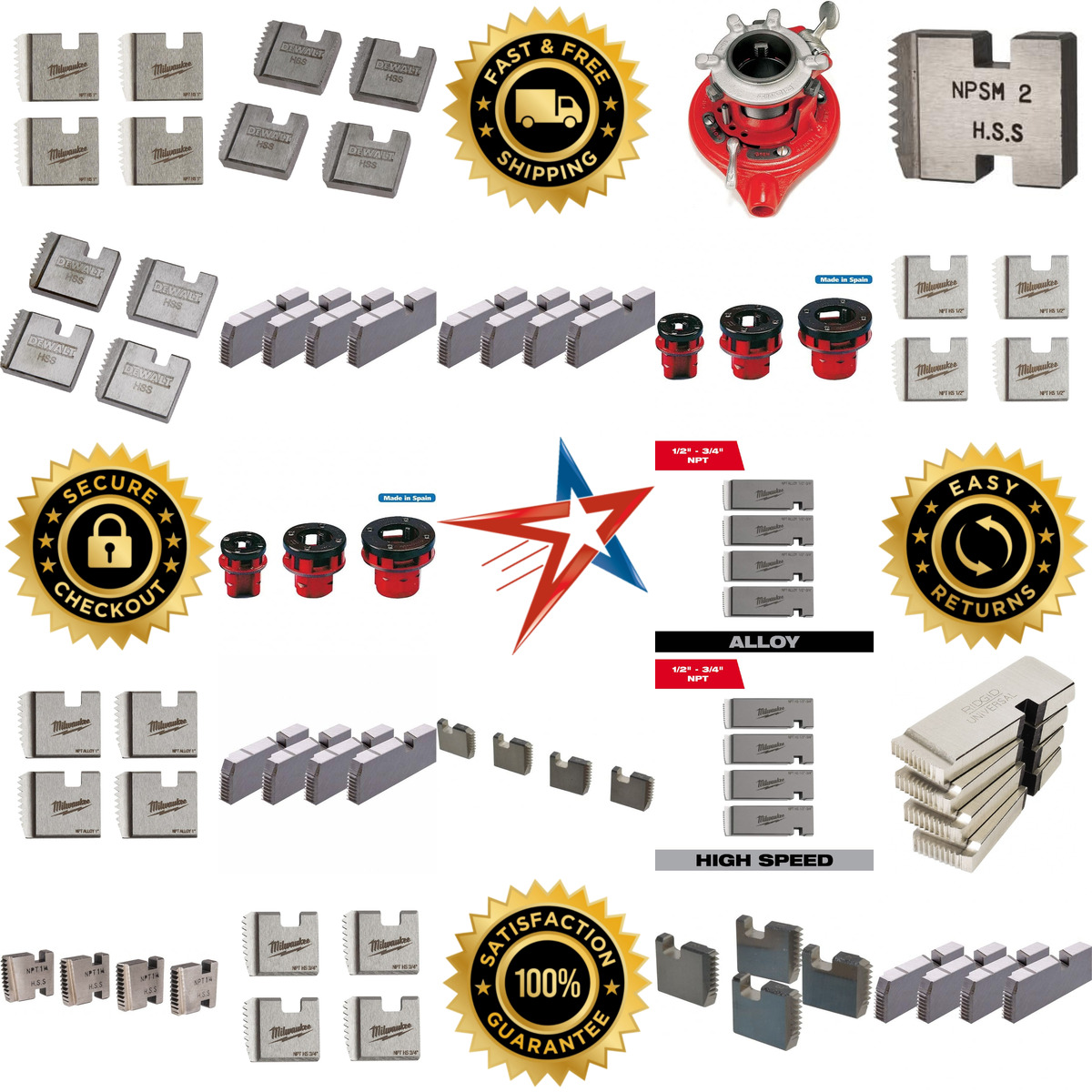 A selection of Pipe Threader Dies products on GoVets