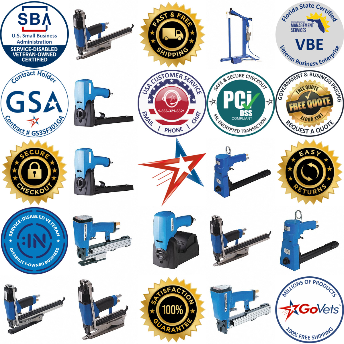 A selection of Air Powered Box Staplers products on GoVets