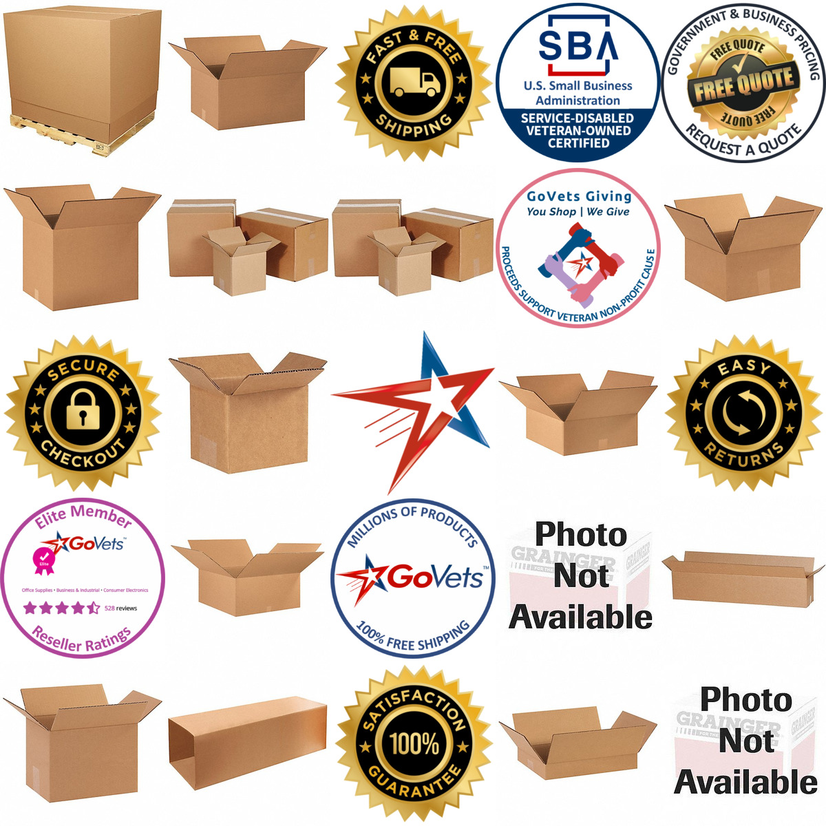 A selection of Shipping and Moving Boxes products on GoVets