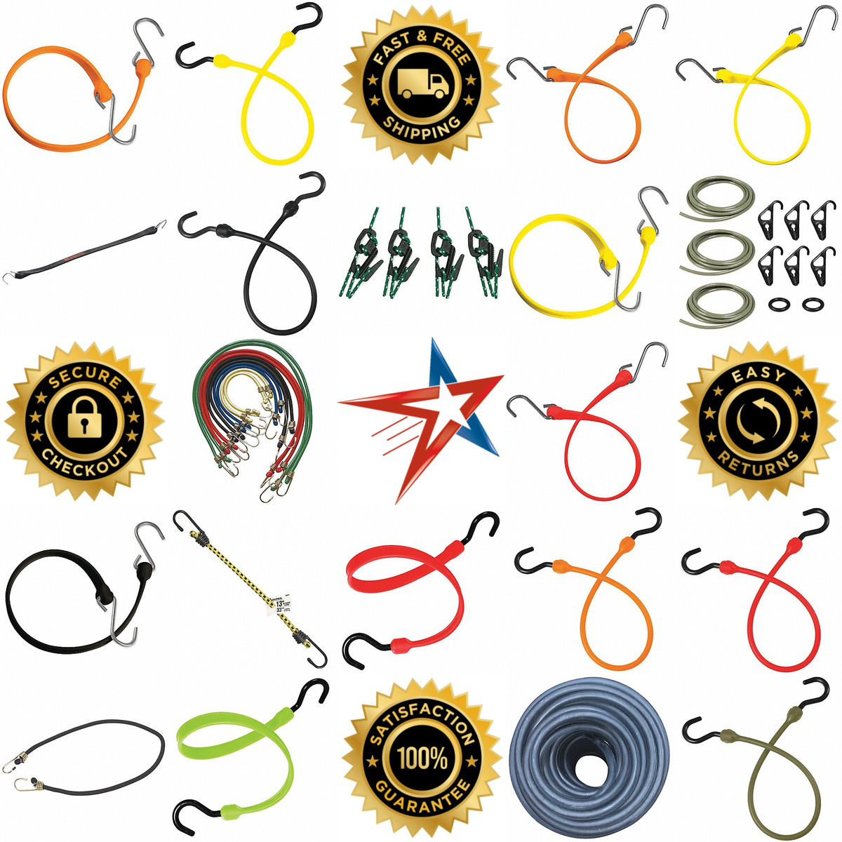 A selection of Bungee Cords and Bungee Straps products on GoVets