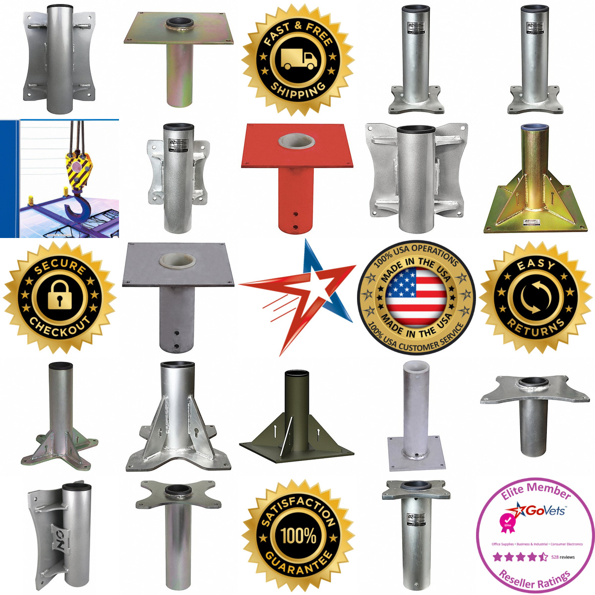 A selection of Davit Crane Mounting Bases products on GoVets