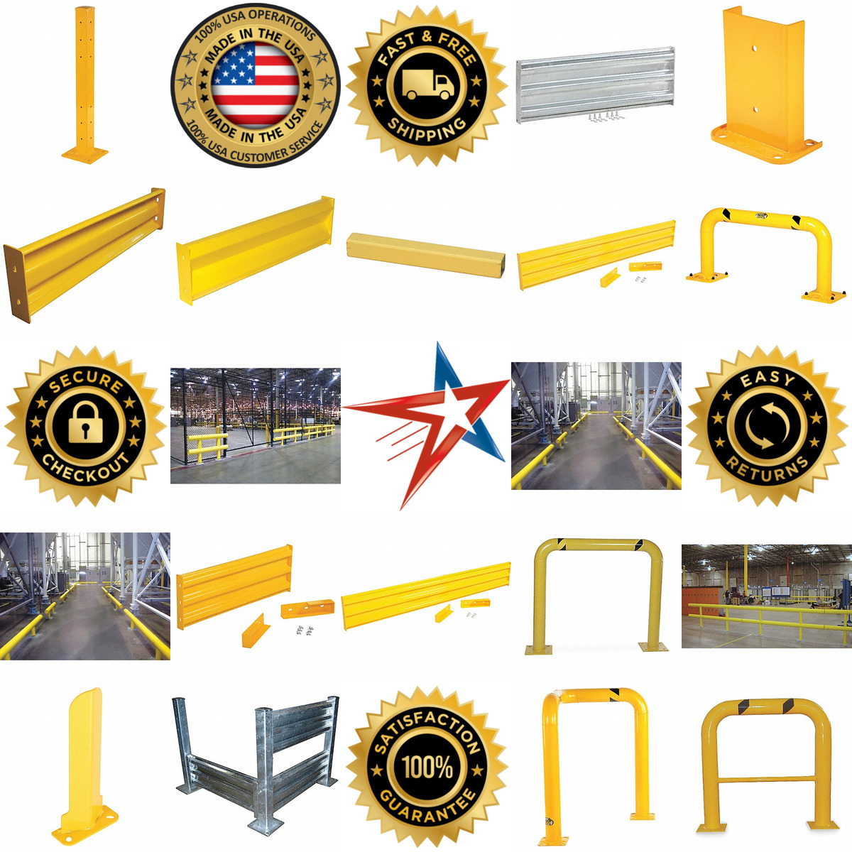 A selection of Guard Rails products on GoVets