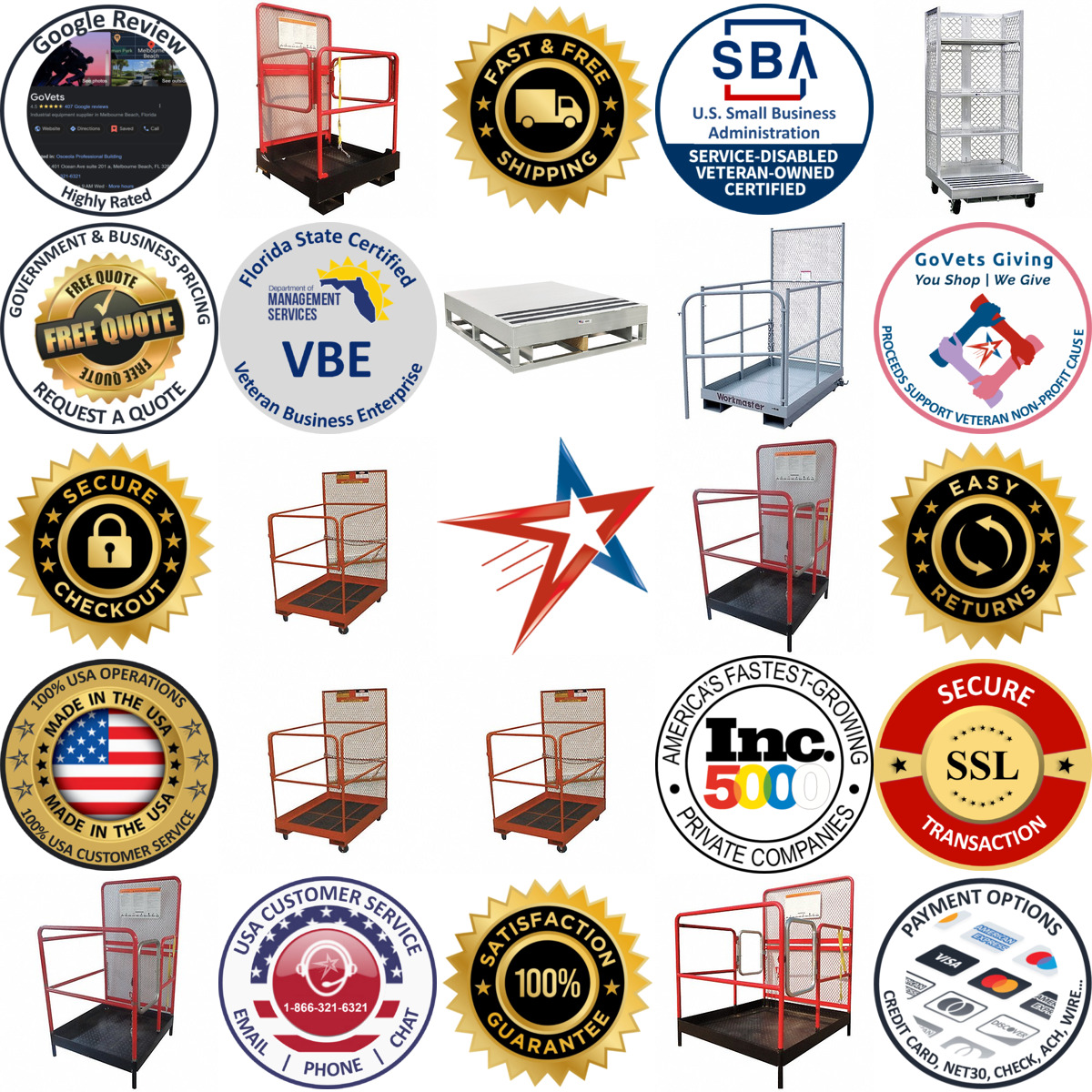 A selection of Forklift Work Platforms products on GoVets
