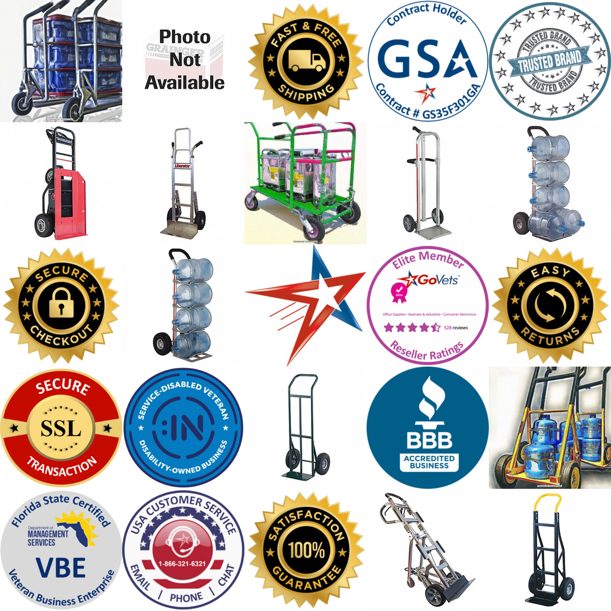 A selection of Beverage Delivery Hand Trucks products on GoVets