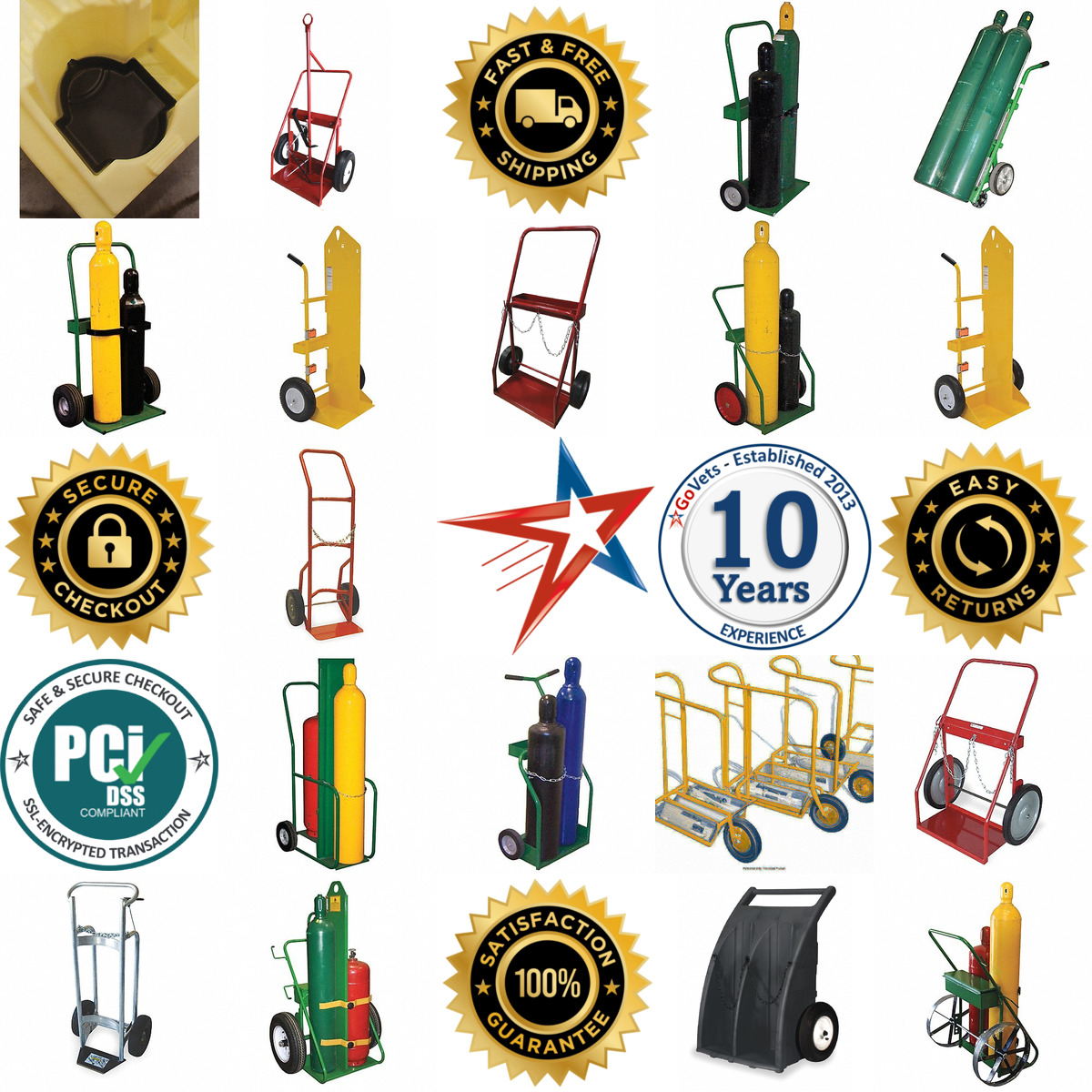 A selection of Cylinder Hand Trucks products on GoVets
