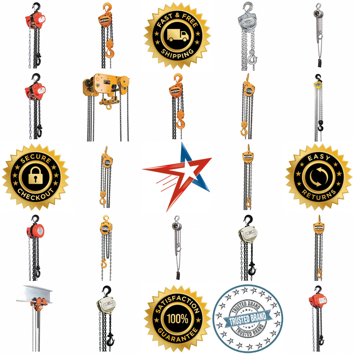 A selection of Manual Chain Hoists products on GoVets