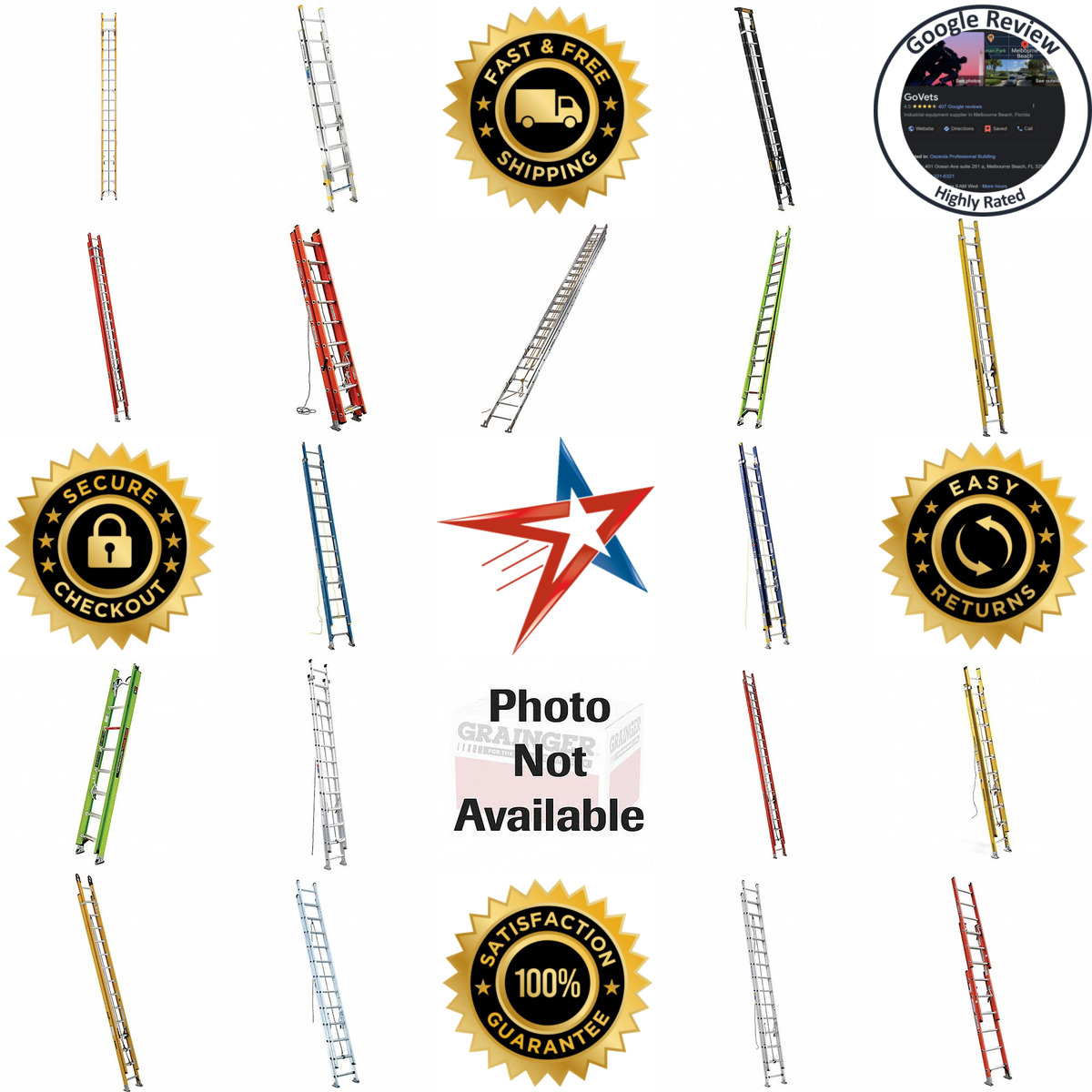 A selection of Extension Ladders products on GoVets