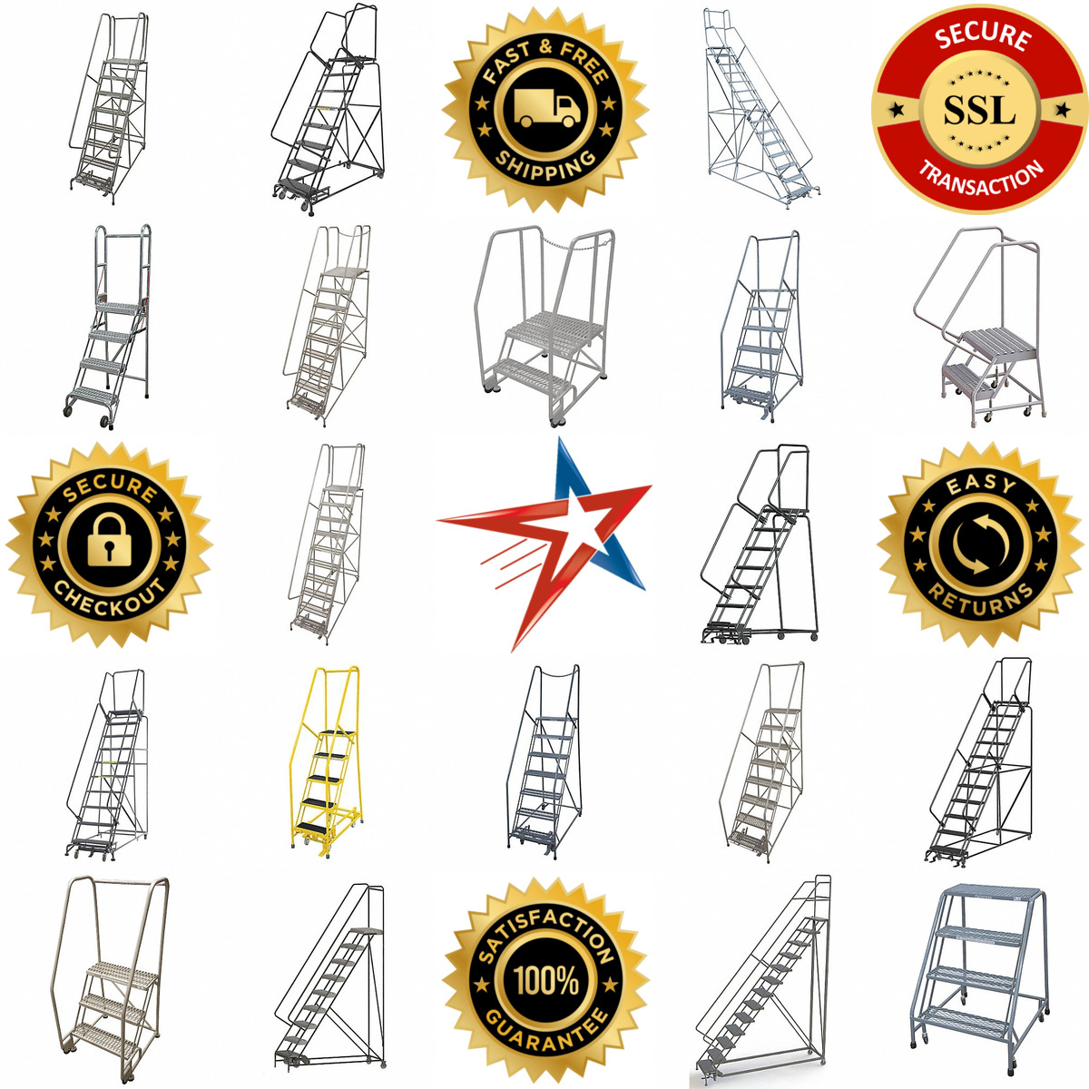 A selection of Rolling Ladders products on GoVets