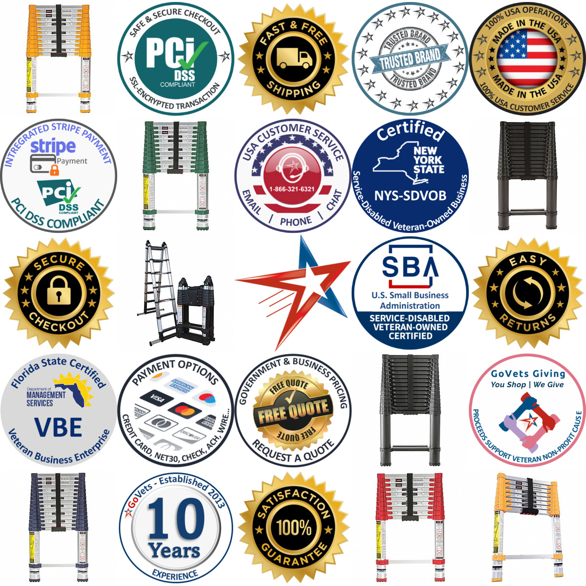A selection of Telescoping Ladders products on GoVets