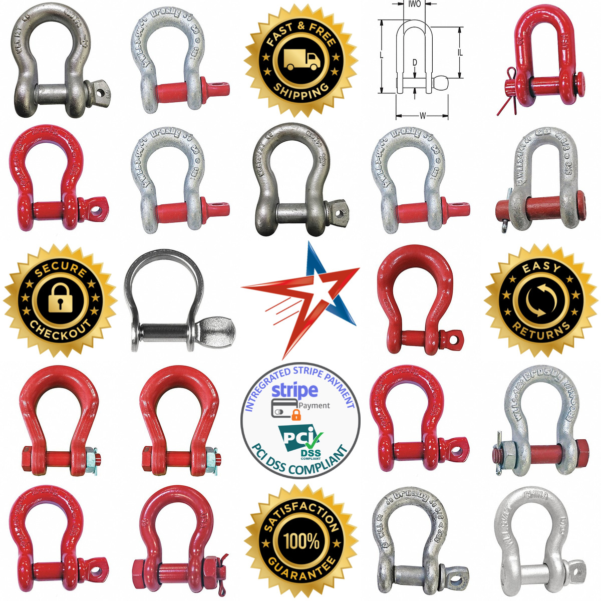 A selection of Metal Shackles products on GoVets