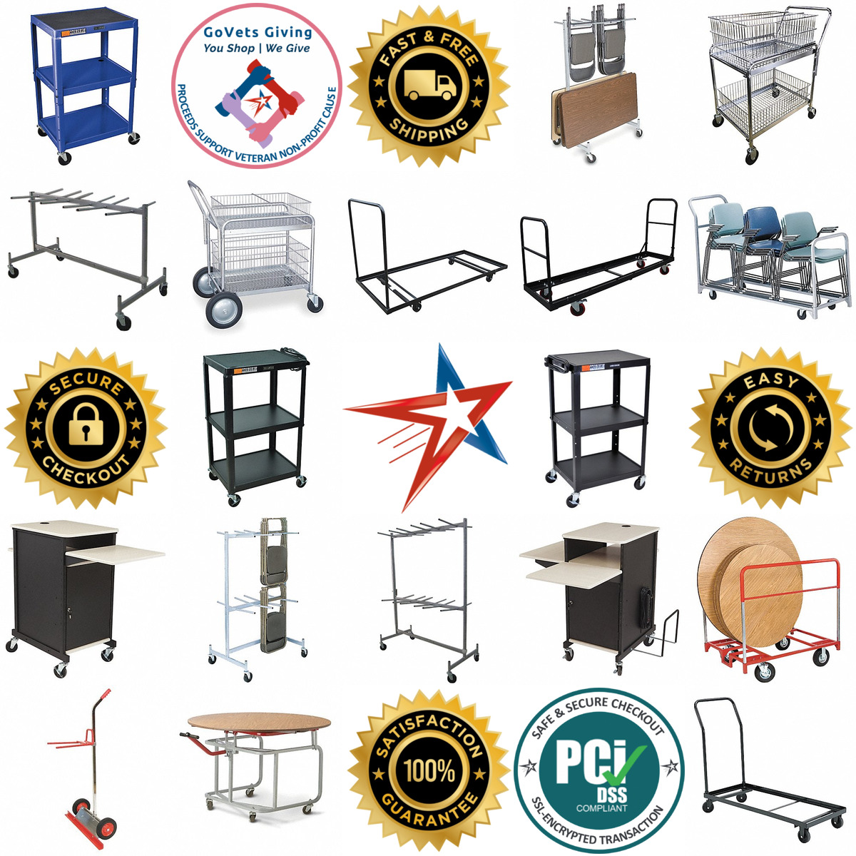 A selection of Office Furniture and Luggage Carts products on GoVets