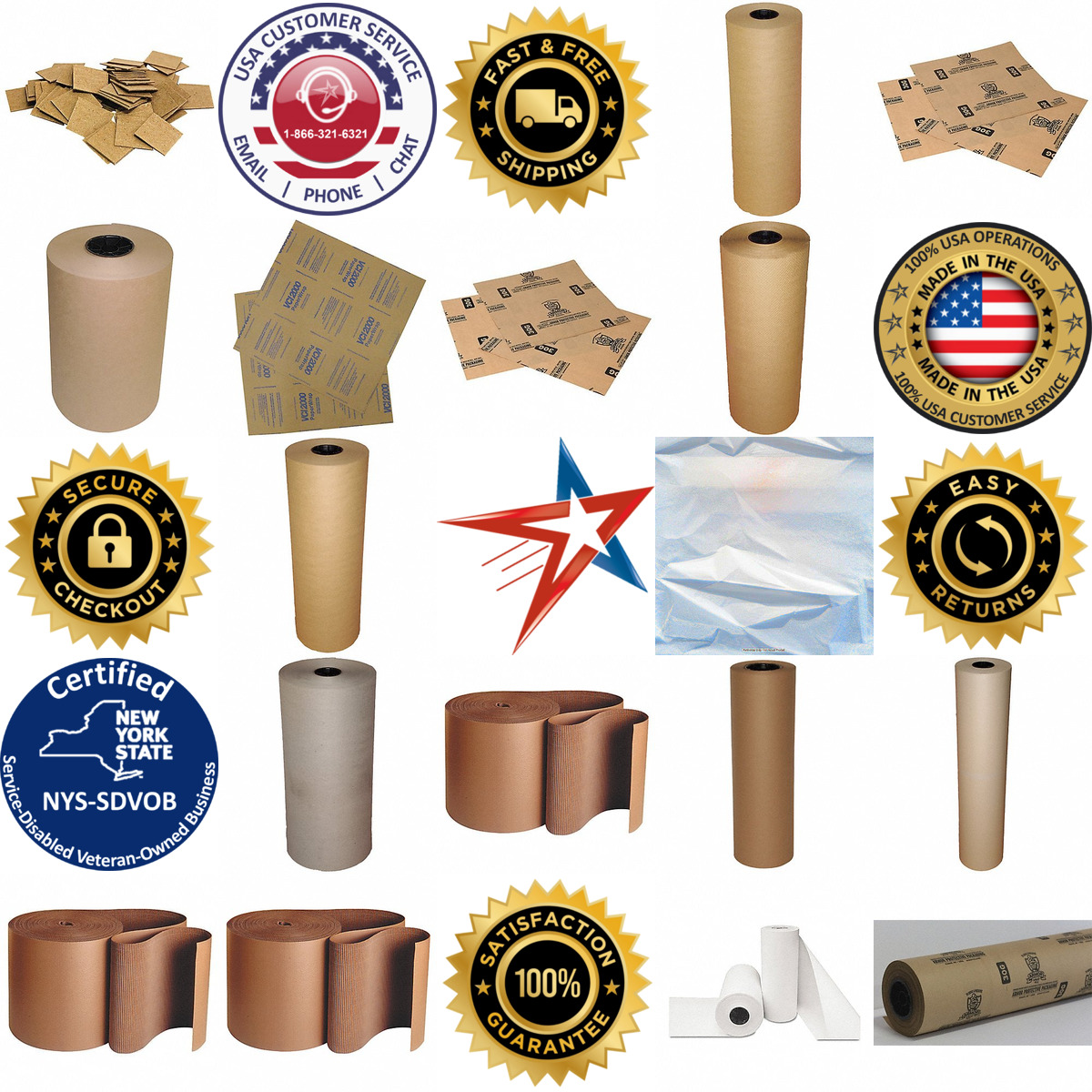 A selection of Packing Paper products on GoVets