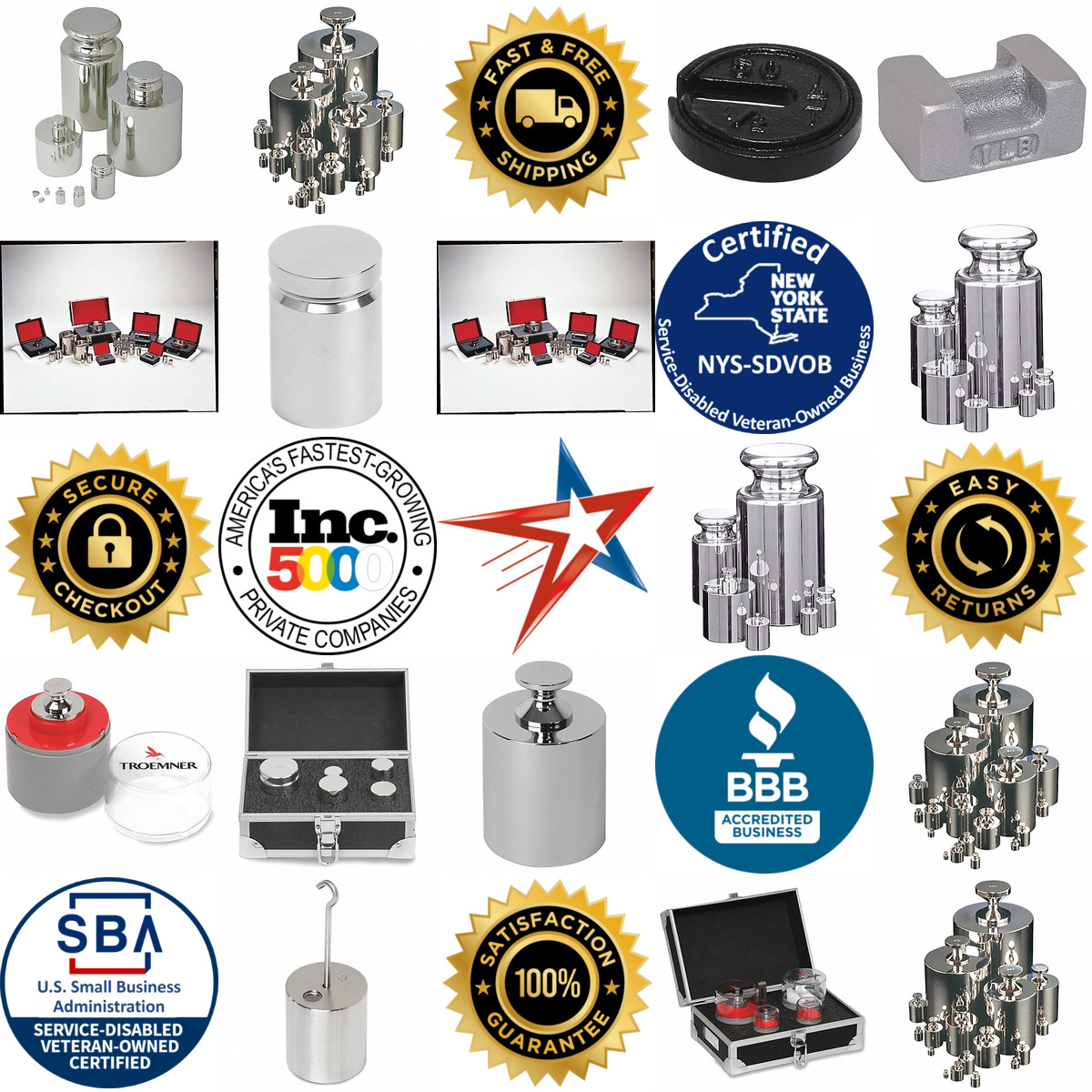 A selection of Calibration Weights products on GoVets