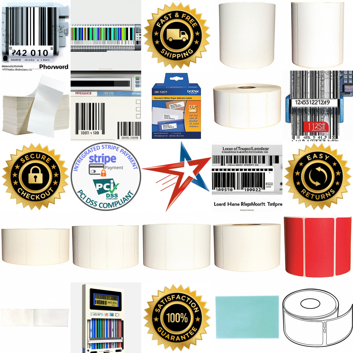 A selection of Barcode Printer Labels products on GoVets