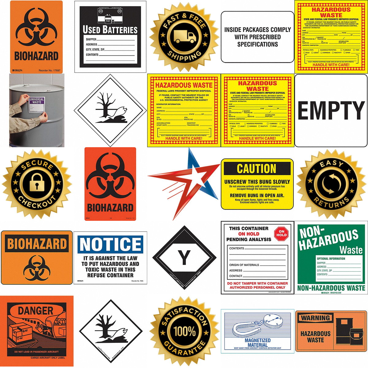 A selection of Dot Handling Labels products on GoVets