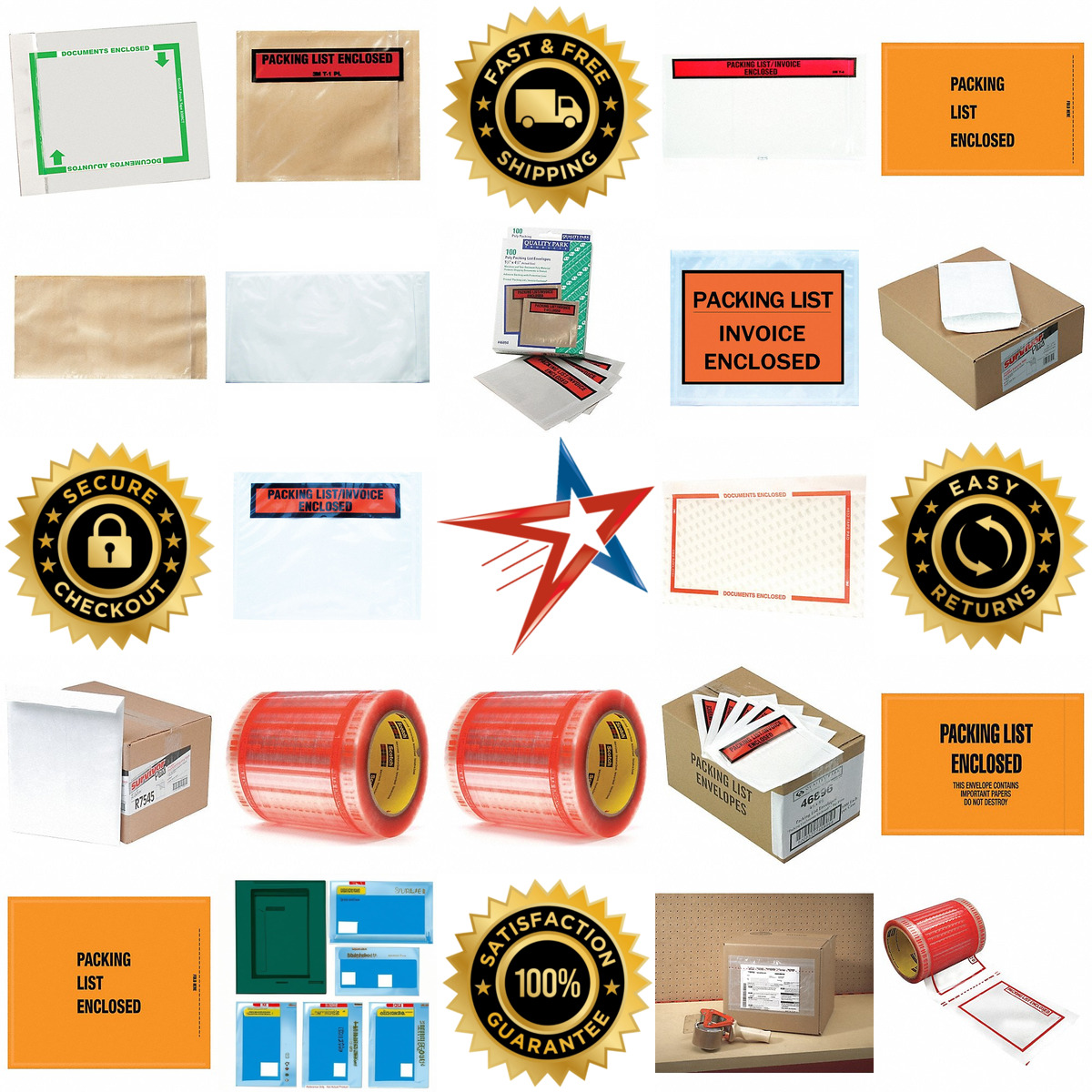 A selection of Packing List Envelopes products on GoVets