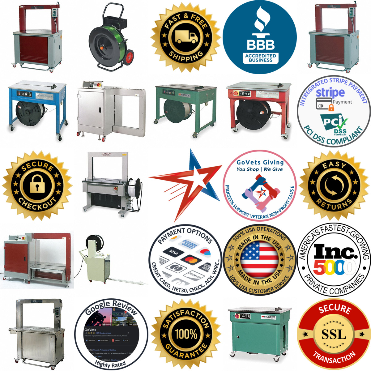 A selection of Strapping Machines products on GoVets