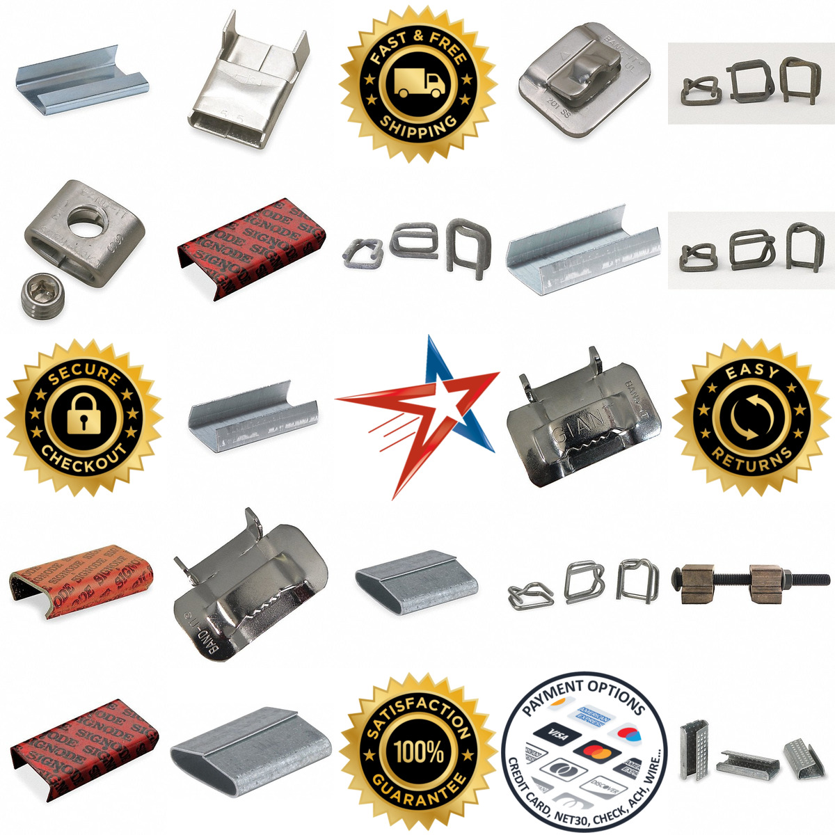 A selection of Strapping Seals and Buckles products on GoVets