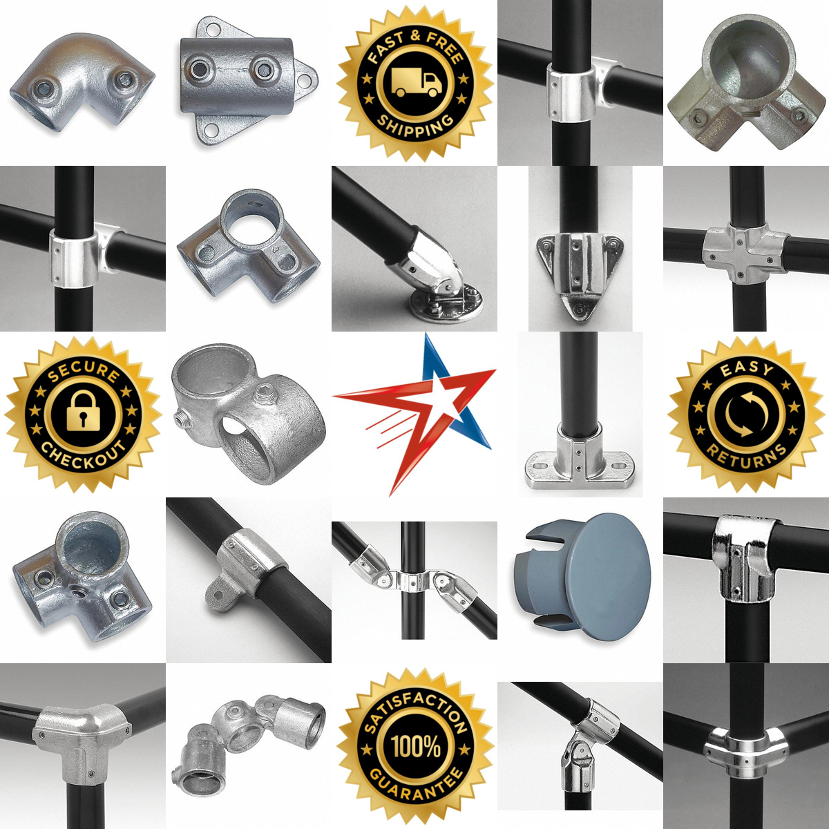 A selection of Slide on Framing System Fittings products on GoVets