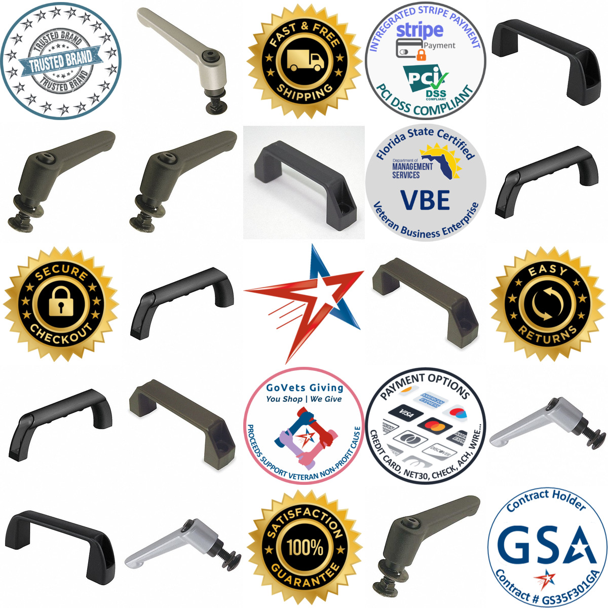 A selection of t Slot Framing System Door Handles products on GoVets