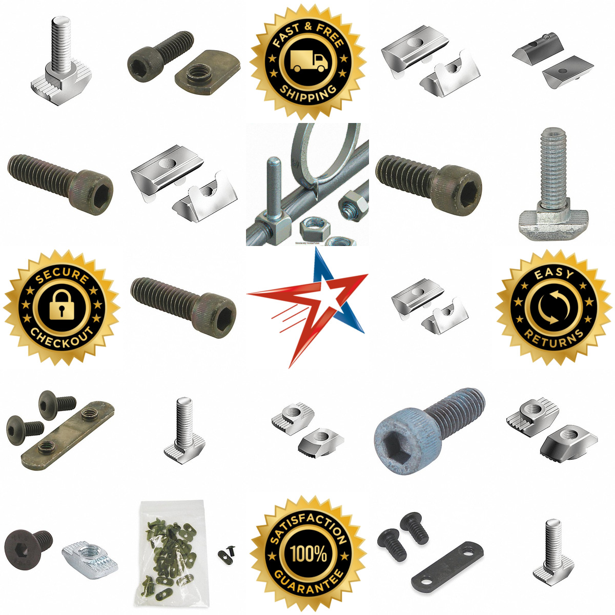 A selection of t Slot Framing System Fasteners products on GoVets