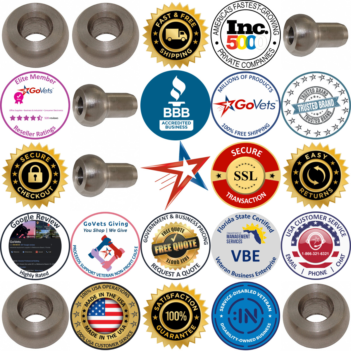 A selection of Ball and Dome Swage Fittings products on GoVets