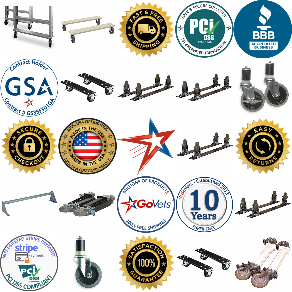 A selection of Workbench and Shop Furniture Casters and Mobility  products on GoVets
