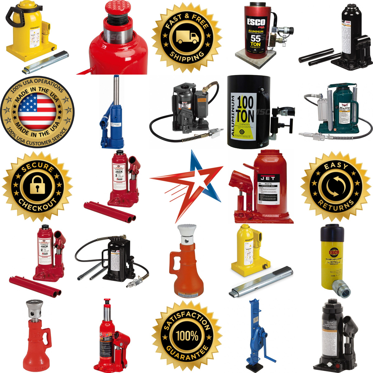 A selection of Manual Bottle Screw Ratchet and Hydraulic Jacks products on GoVets