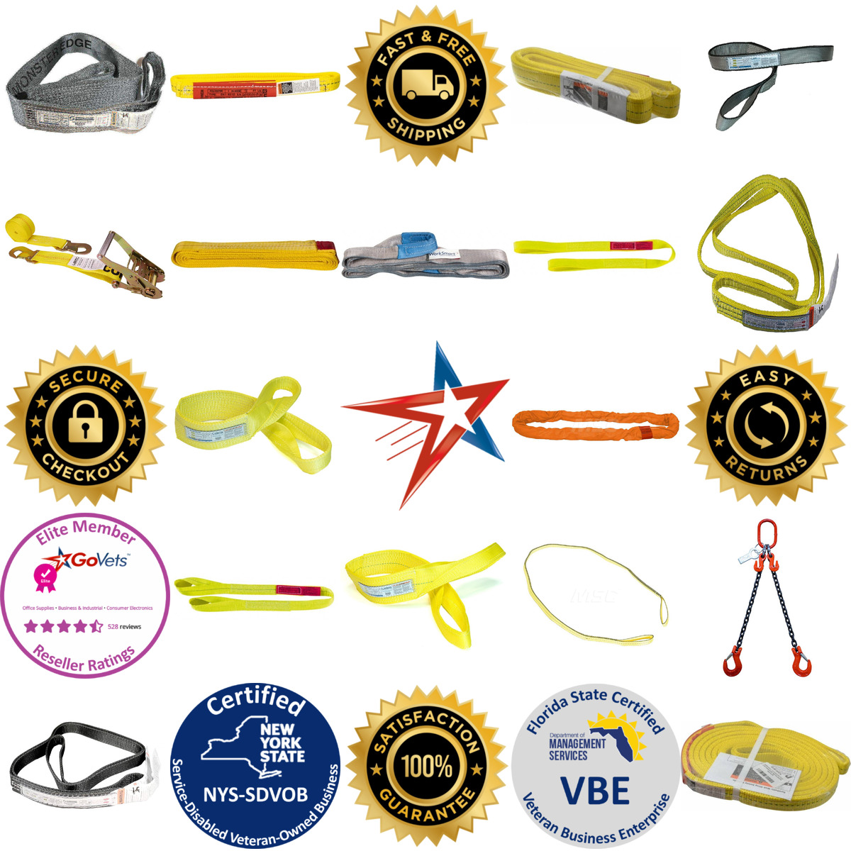 A selection of Slings and Tiedowns Load Rated  products on GoVets
