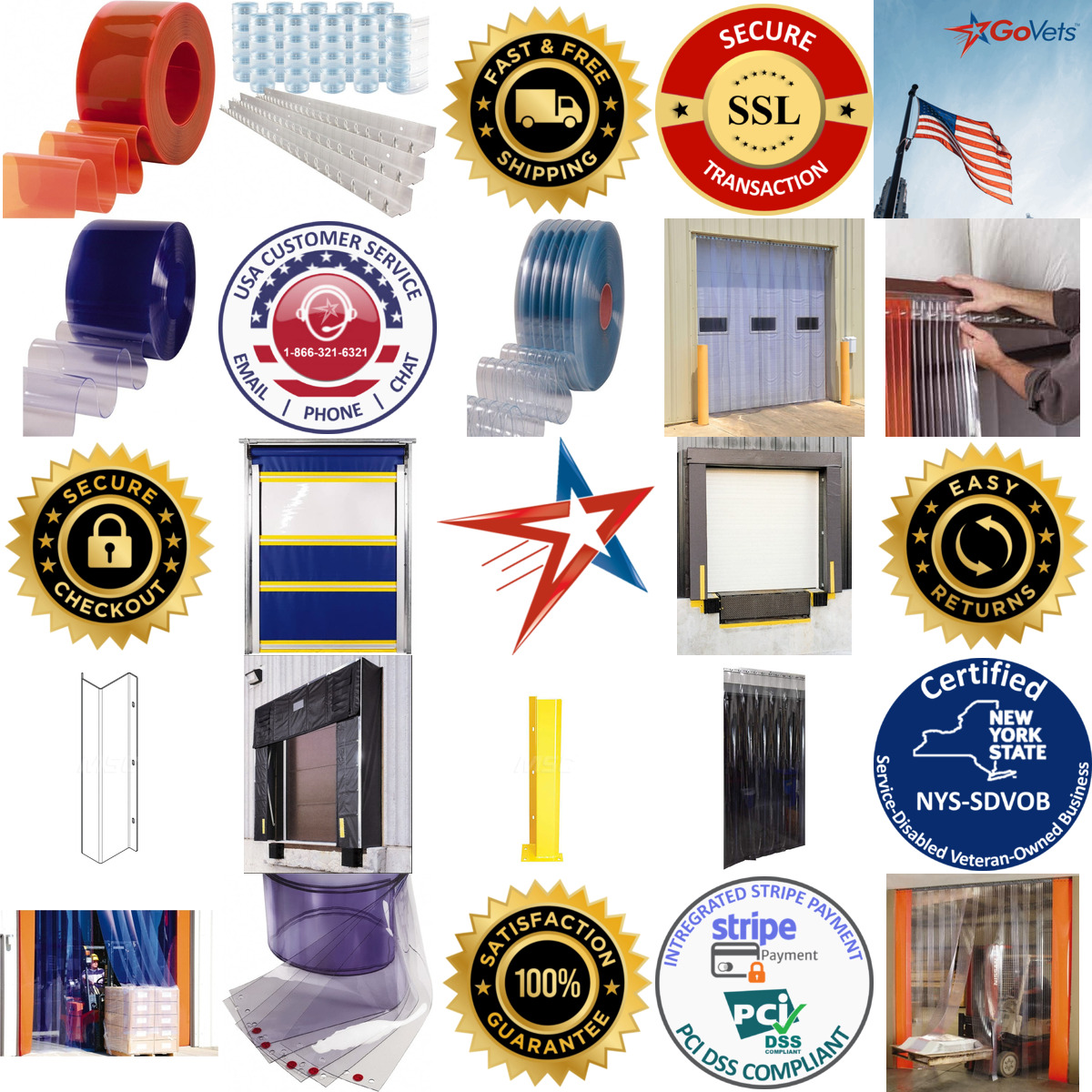 A selection of Dock Strip Doors Curtains and Accessories products on GoVets