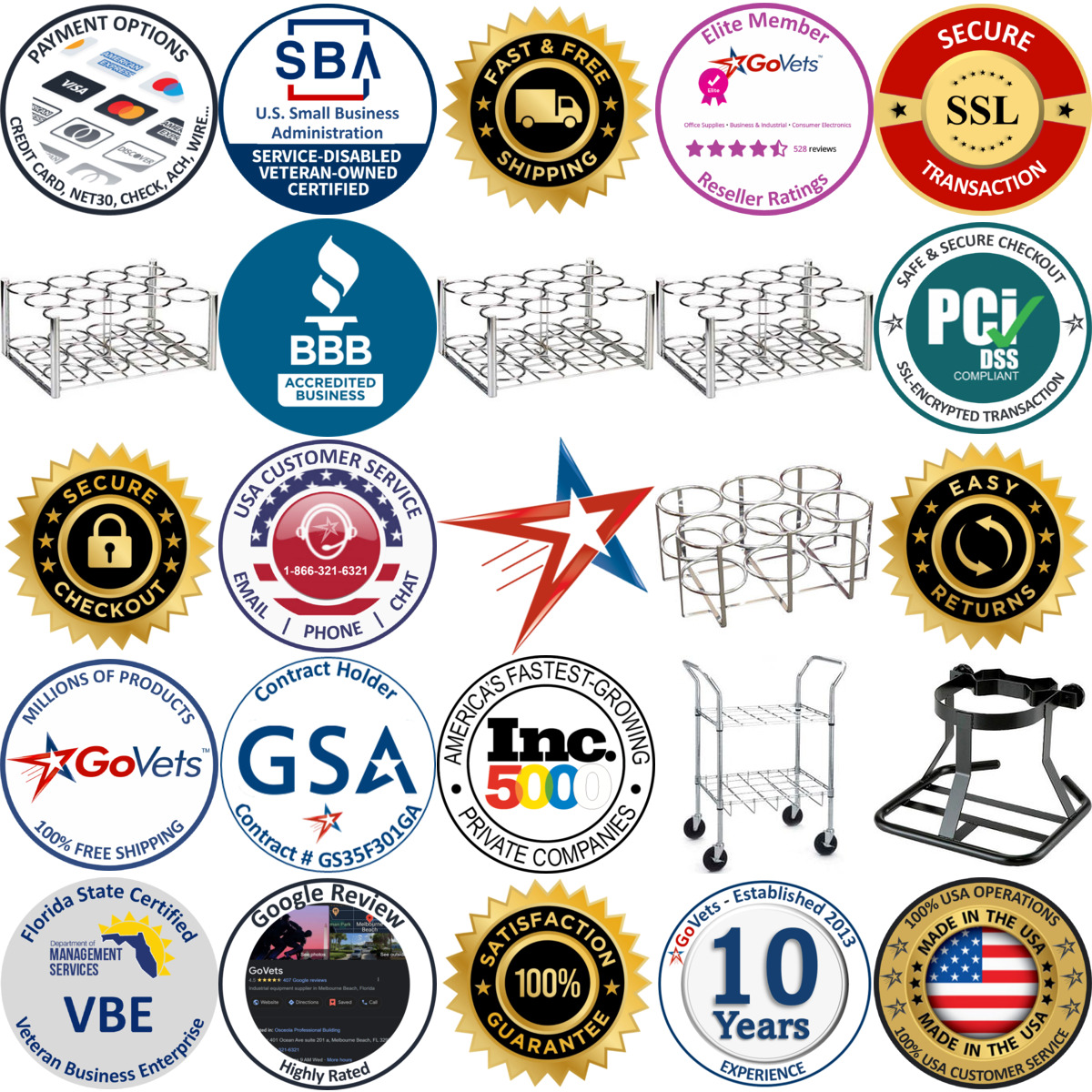 Millions of Products A selection of Gas Cylinder Carts and Stands products on GoVets