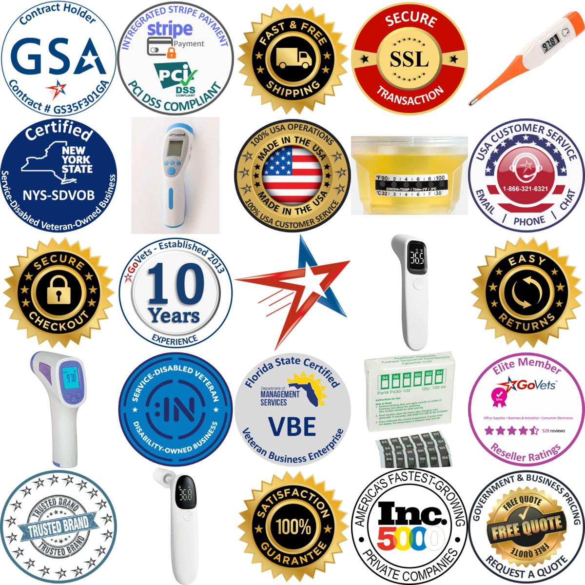 Millions of Products A selection of Medical Thermometers products on GoVets