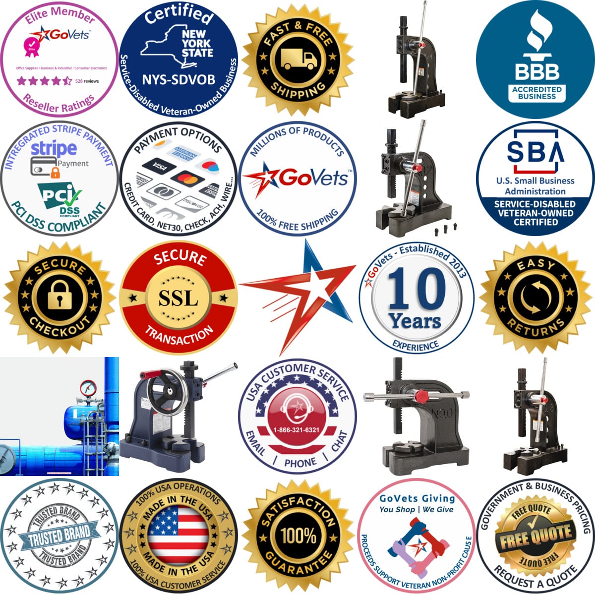 Millions of Products A selection of Palmgren products on GoVets