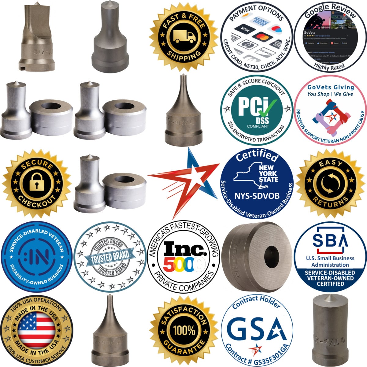 Millions of Products A selection of Ironworker Punches Dies and Sets products on GoVets