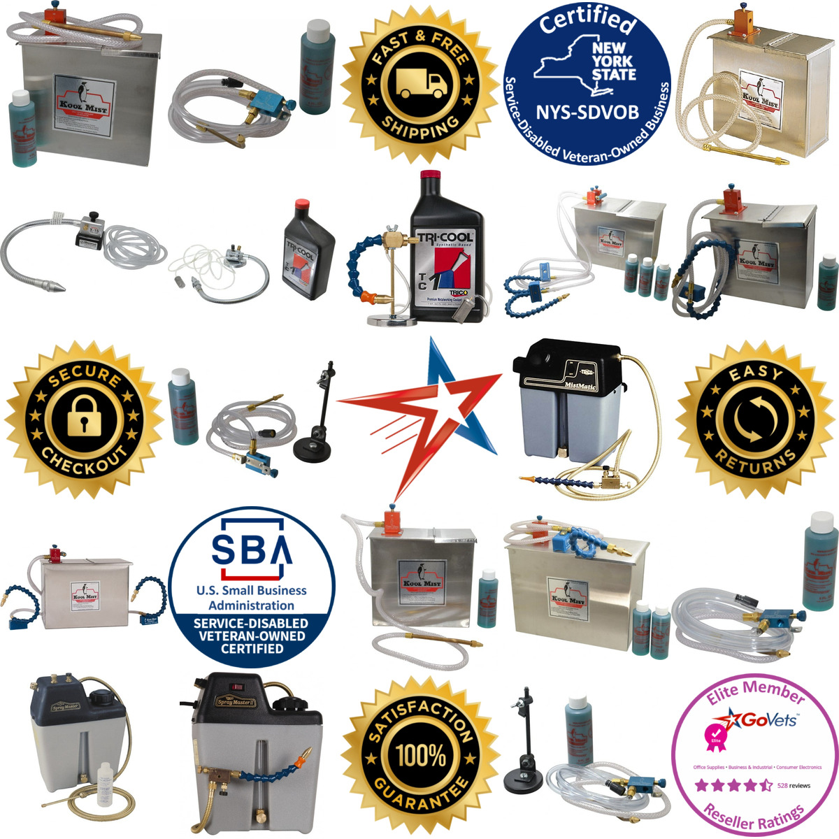 A selection of Mist Coolant Systems products on GoVets