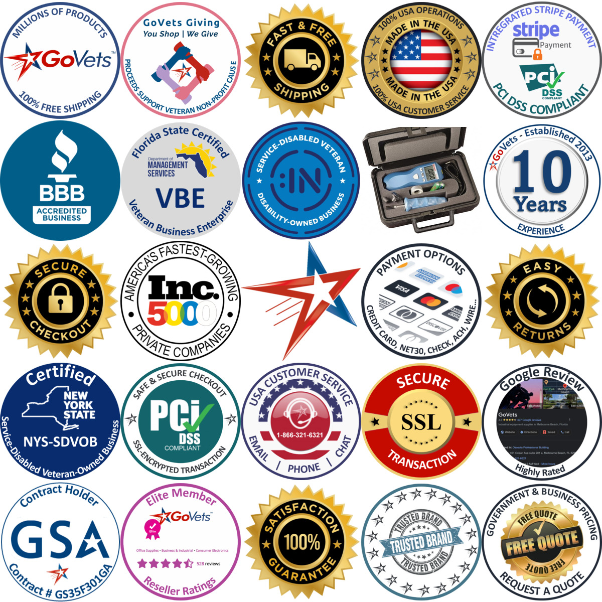 A selection of Starrett products on GoVets