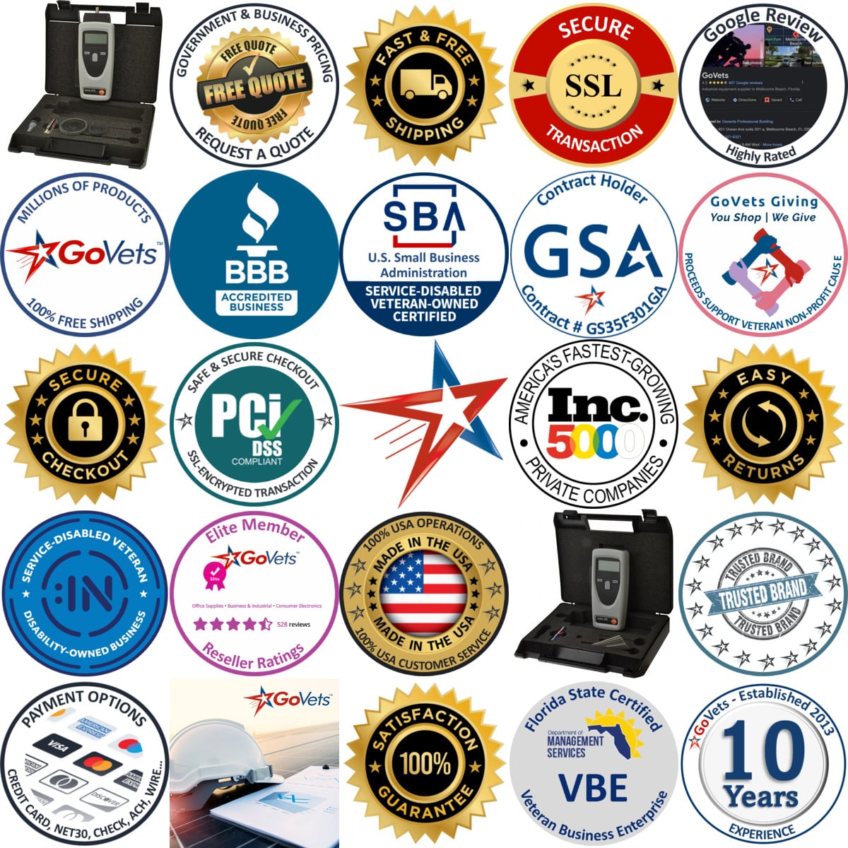 A selection of Value Collection products on GoVets