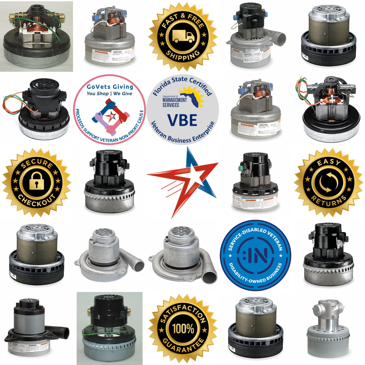 A selection of Vacuum Motors products on GoVets