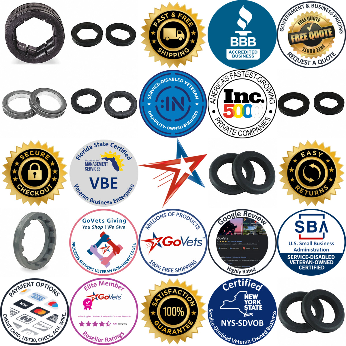 A selection of Motor Resilient Rings products on GoVets